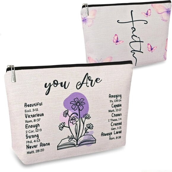Best Christian Gifts for Women Faith Based Makeup Bags, Catholic Spiritual Relig - Picture 1 of 6